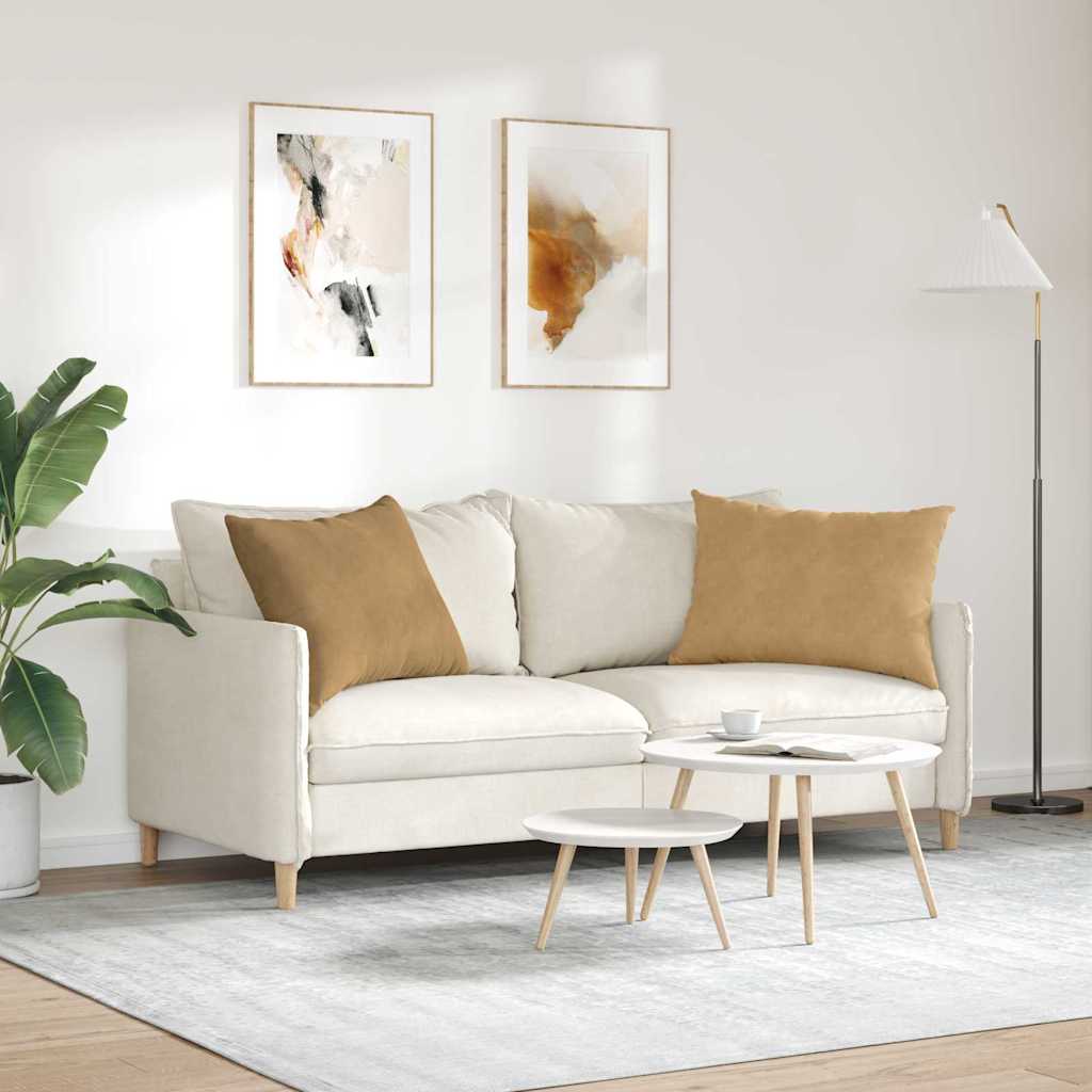 Sofapuder 2 pcs Brun 70 x 50 cm Velourstof