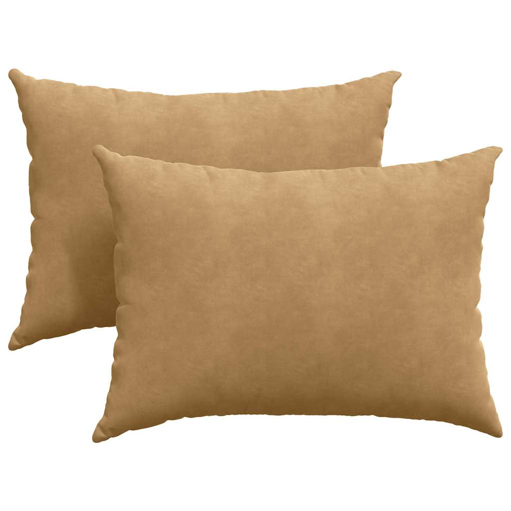 Sofapuder 2 pcs Brun 70 x 50 cm Velourstof