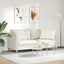 Sofapuder 2 pcs Creme 70 x 50 cm Velourstof
