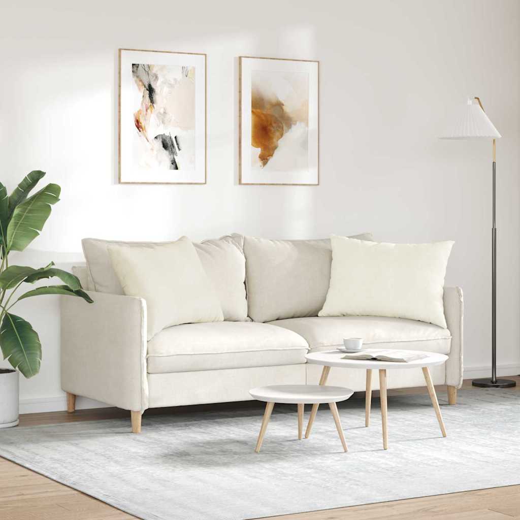 Sofapuder 2 pcs Creme 70 x 50 cm Velourstof