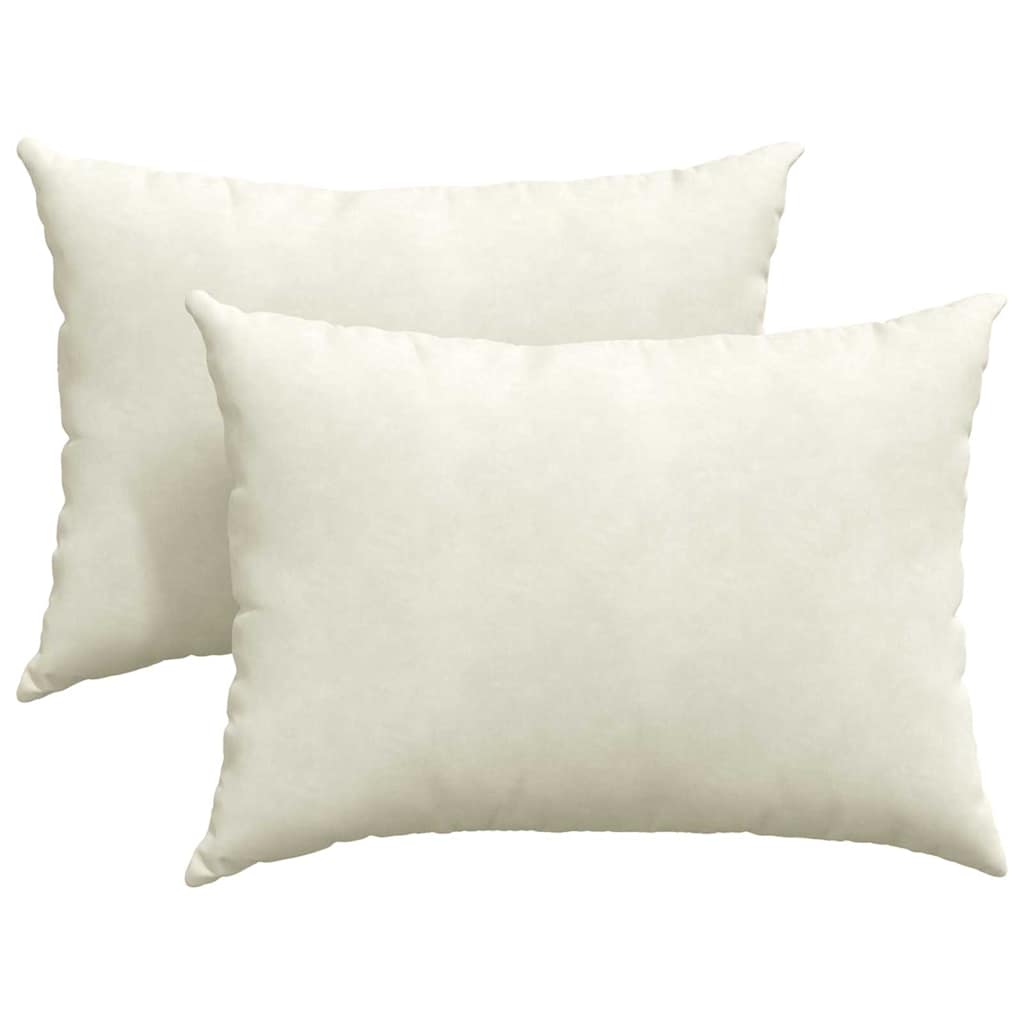 Sofapuder 2 pcs Creme 70 x 50 cm Velourstof