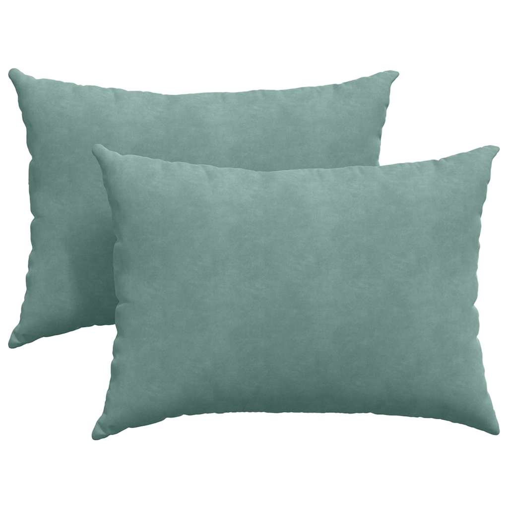 Sofapuder 2 pcs Havgrøn 70 x 50 cm Velourstof