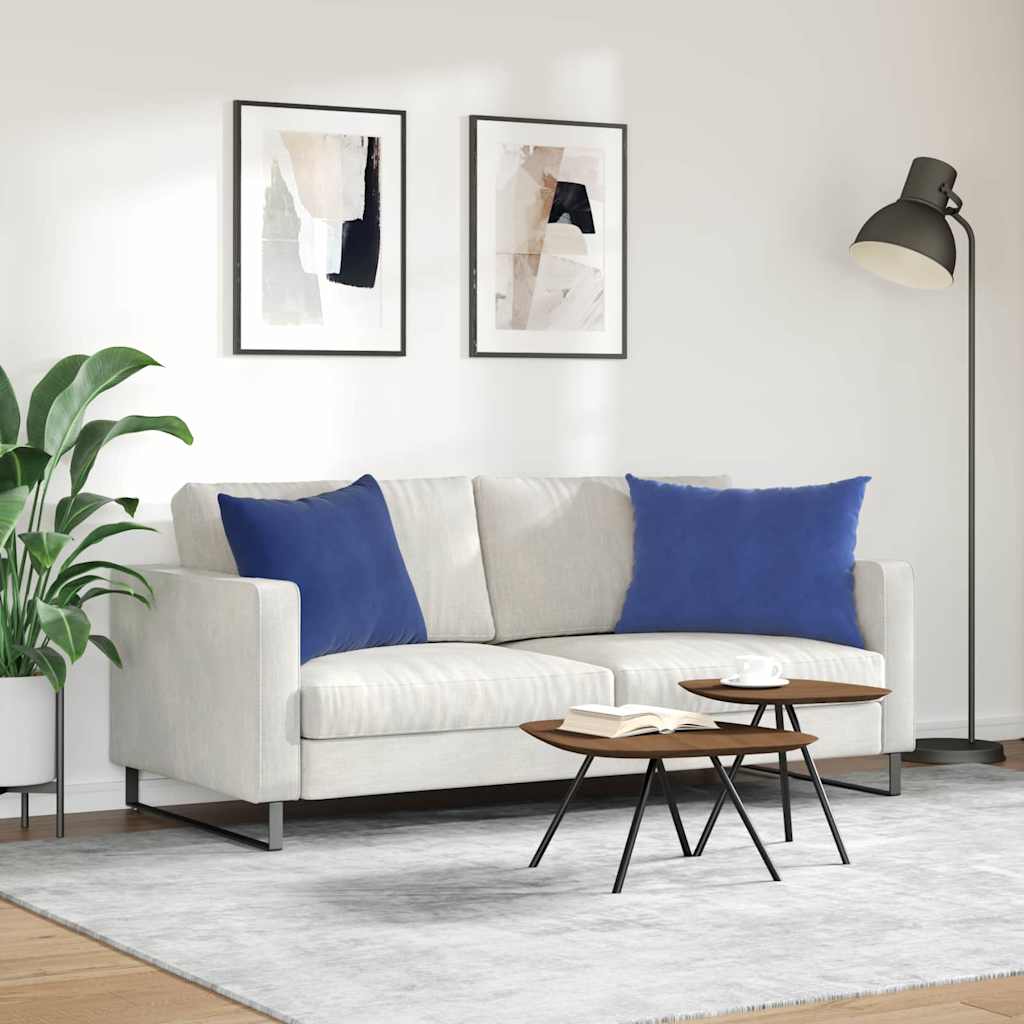 Sofapuder 2 pcs Politi blå 70 x 50 cm Velourstof