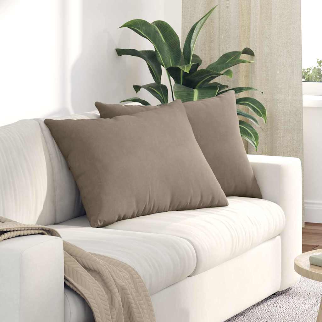 Sofapuder 2 pcs Gråbrun 70 x 50 cm Stof