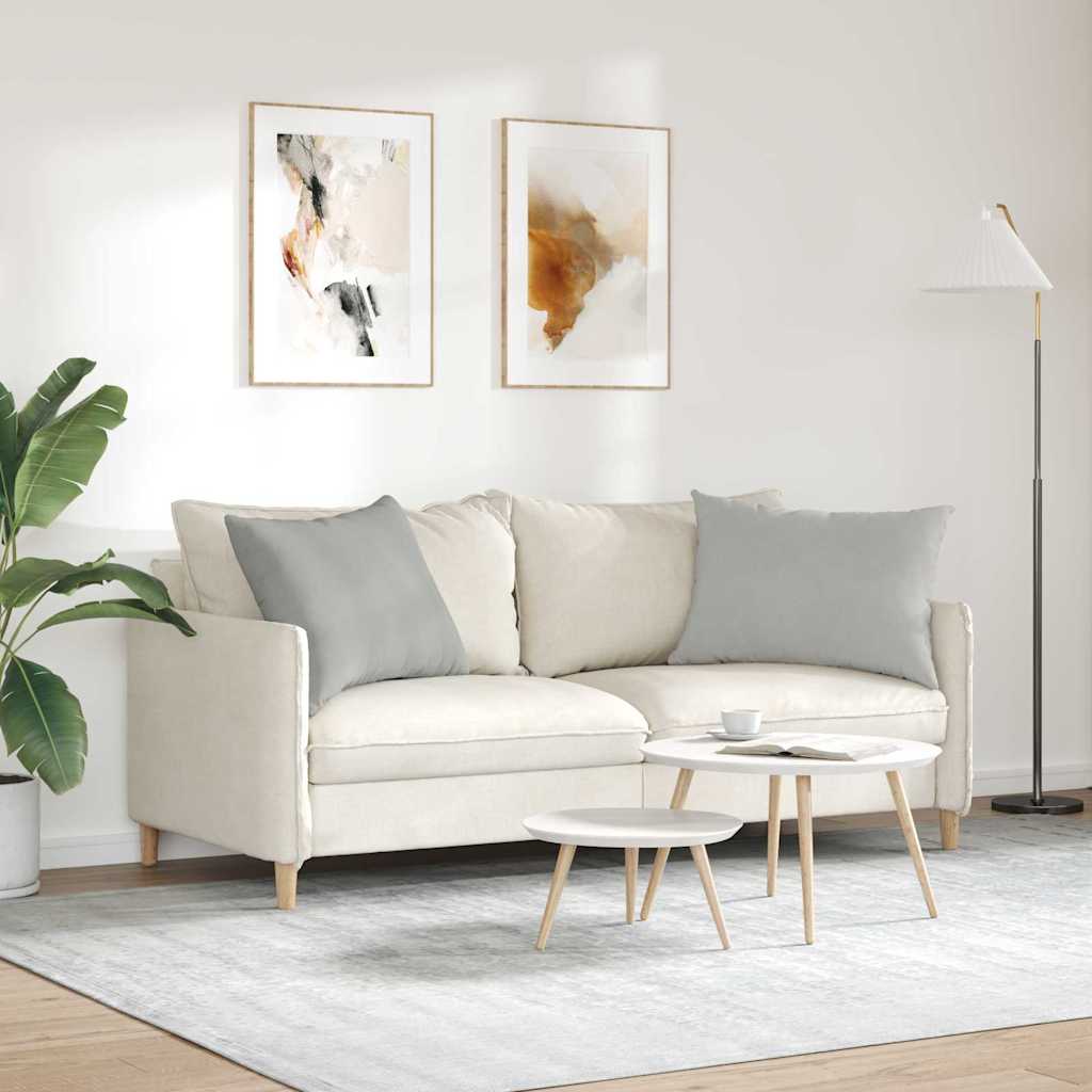 Sofapuder 2 pcs Lysegrå 70 x 50 cm Stof