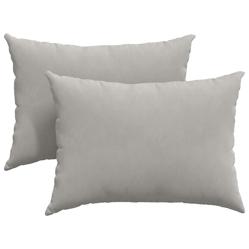Sofapuder 2 pcs Lysegrå 70 x 50 cm Stof