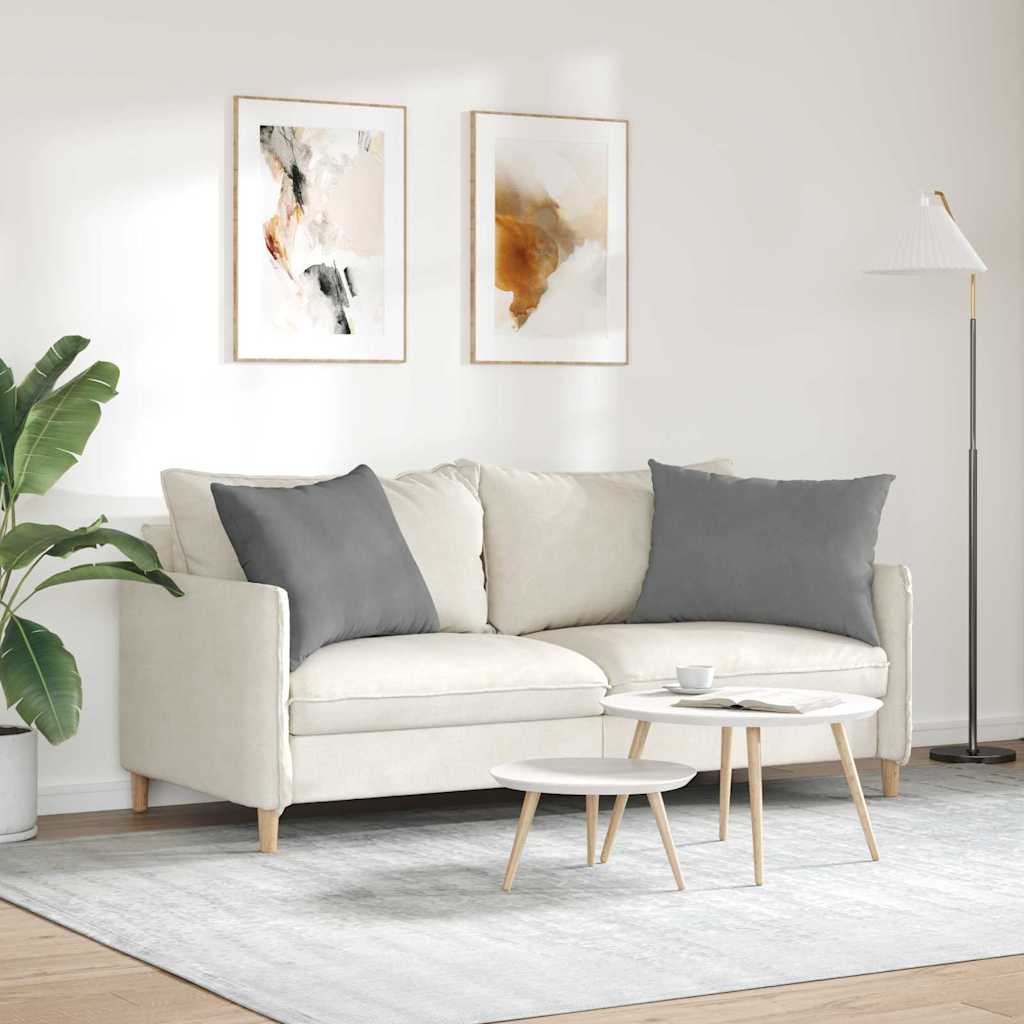 Sofapuder 2 pcs Mørkegrå 70 x 50 cm Stof