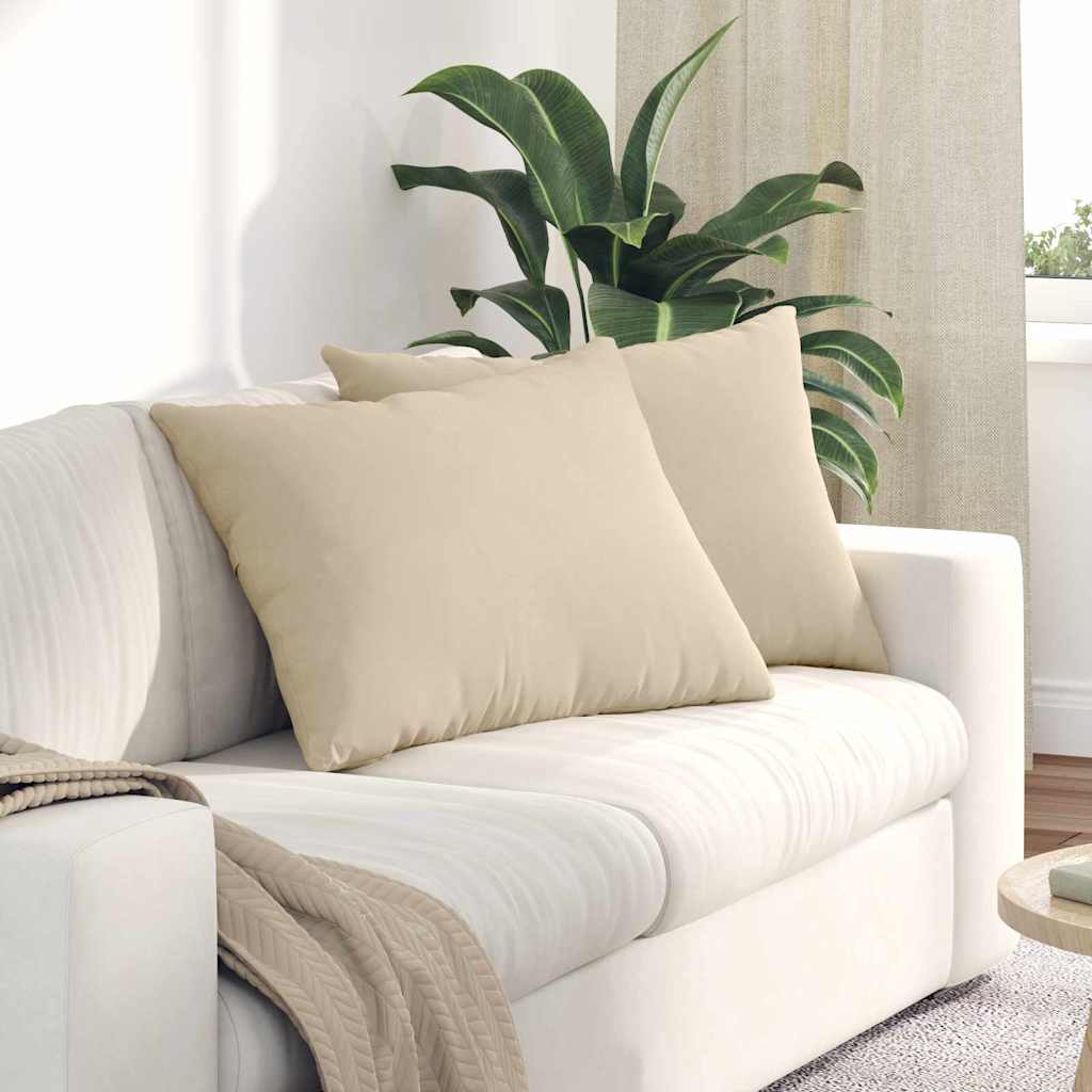 Sofapuder 2 pcs Creme 70 x 50 cm Stof