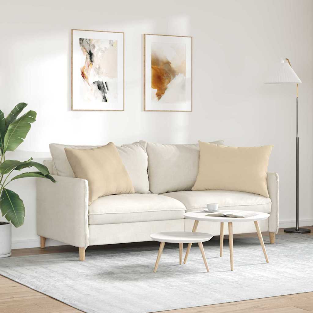 Sofapuder 2 pcs Creme 70 x 50 cm Stof