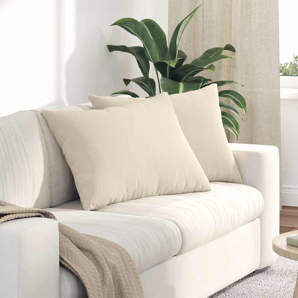 Sofapuder 2 pcs Beige 70 x 50 cm Stof