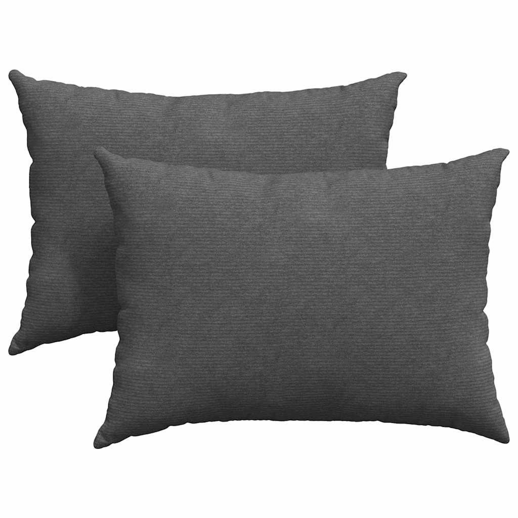 Sofapuder 2 pcs Mørkegrå 70 x 50 cm Velourstof
