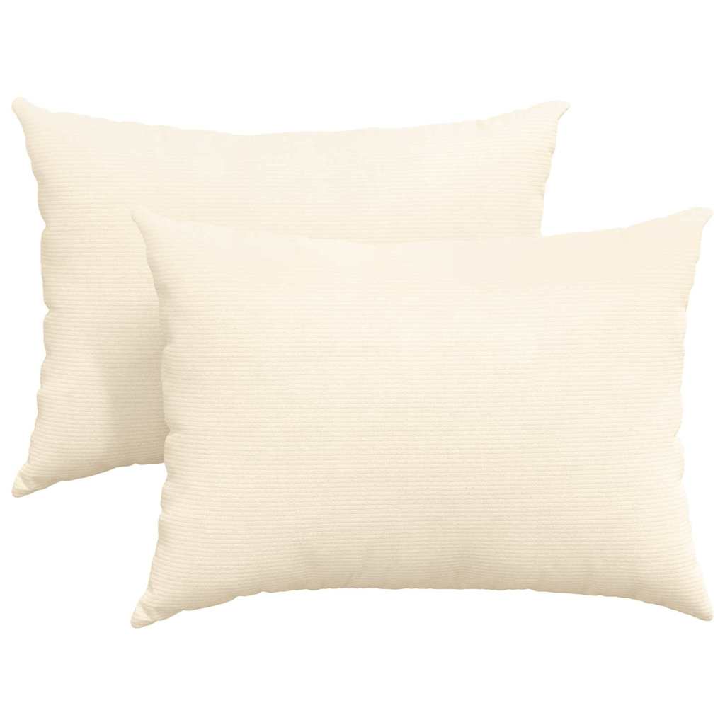 Sofapuder 2 pcs Creme 70 x 50 cm Velourstof