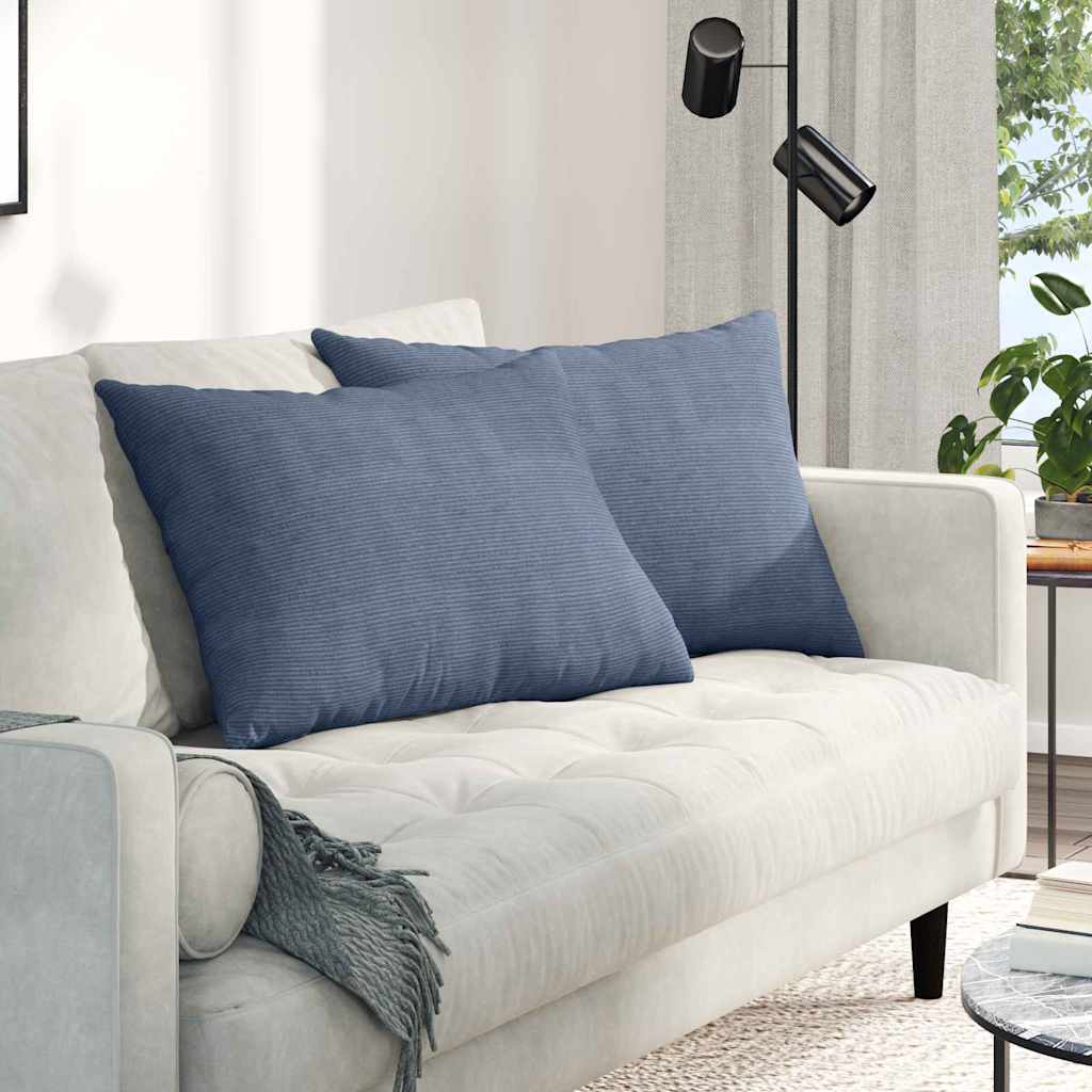 Sofapuder 2 pcs Blå 70 x 50 cm Velourstof