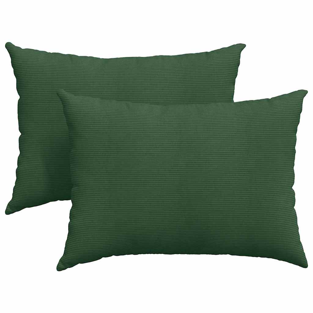 Sofapuder 2 pcs Mørkegrøn 70 x 50 cm Velourstof