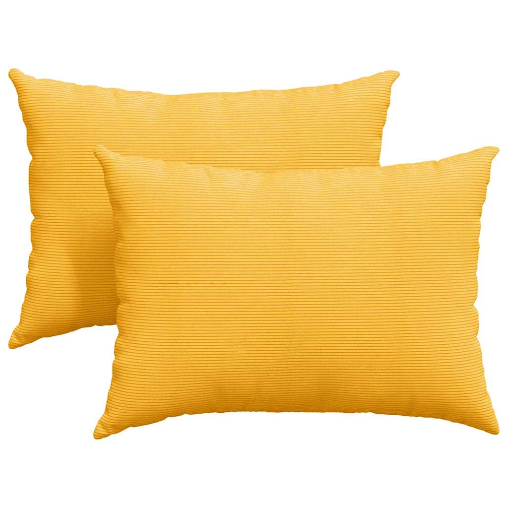 Sofapuder 2 pcs Lys Gul 70 x 50 cm Velourstof