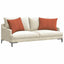 Sofapuder 2 pcs Rød orange 70 x 50 cm Velourstof