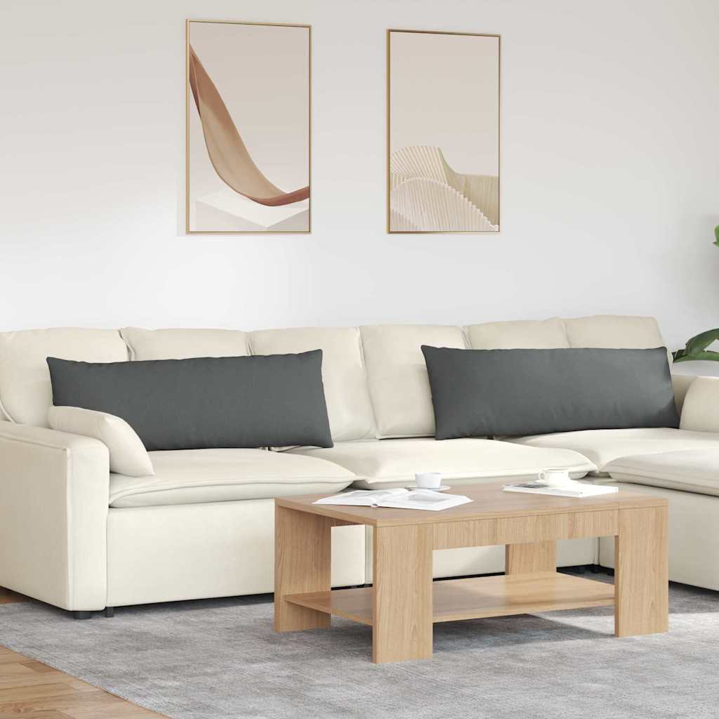 Sofapuder 2 pcs Mørkegrå 120 x 40 cm Stof