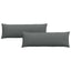Sofapuder 2 pcs Mørkegrå 120 x 40 cm Stof