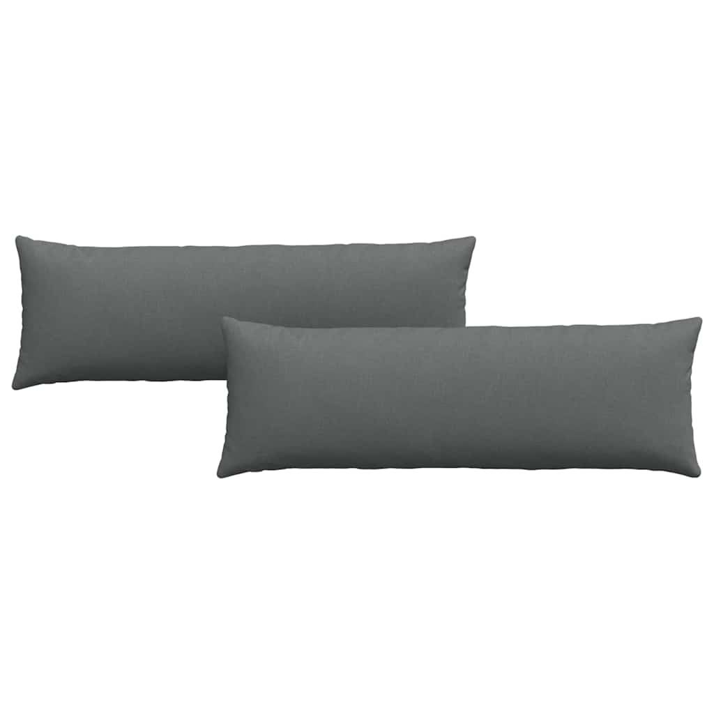 Sofapuder 2 pcs Mørkegrå 120 x 40 cm Stof