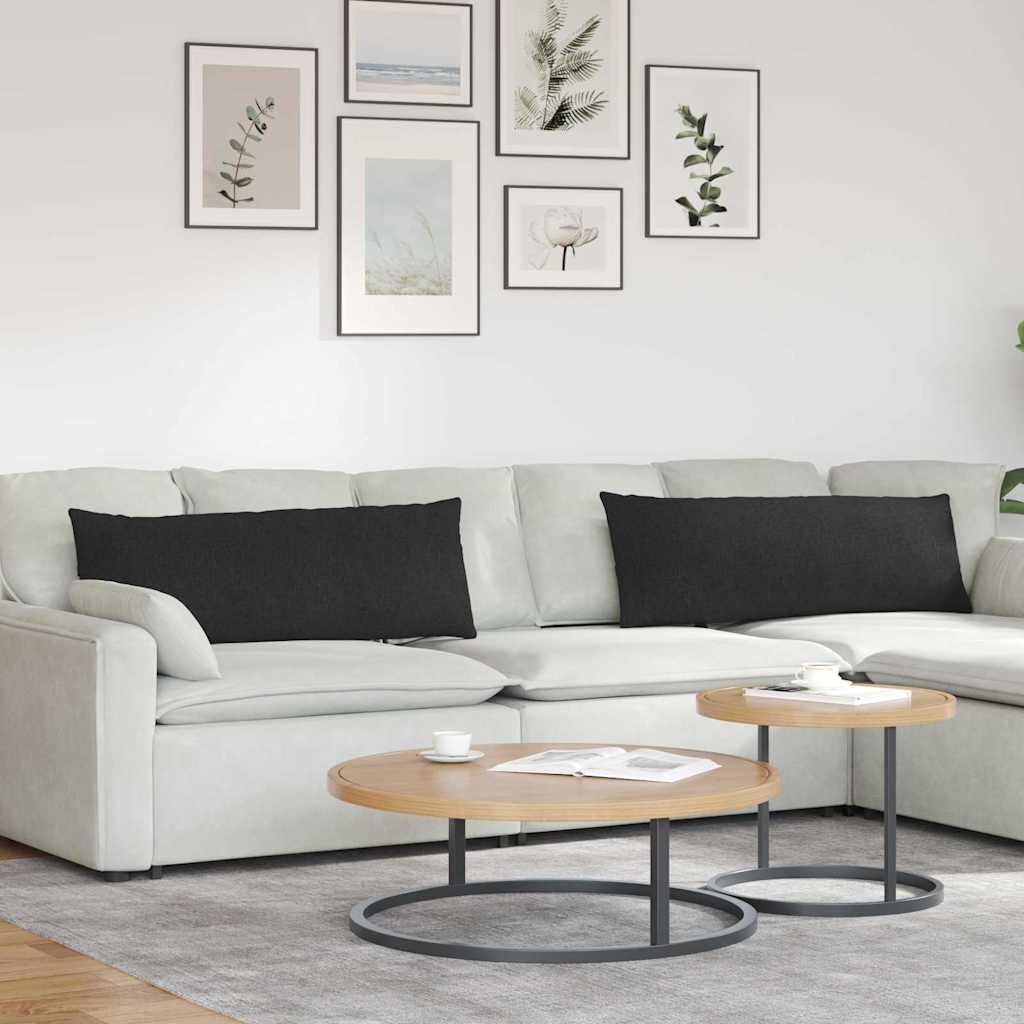 Sofapuder 2 pcs Sort 120 x 40 cm Stof
