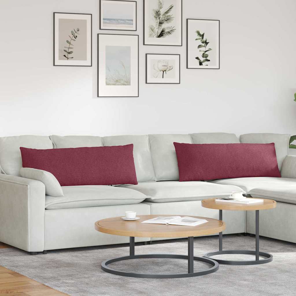 Sofapuder 2 pcs Vinrød 120 x 40 cm Stof