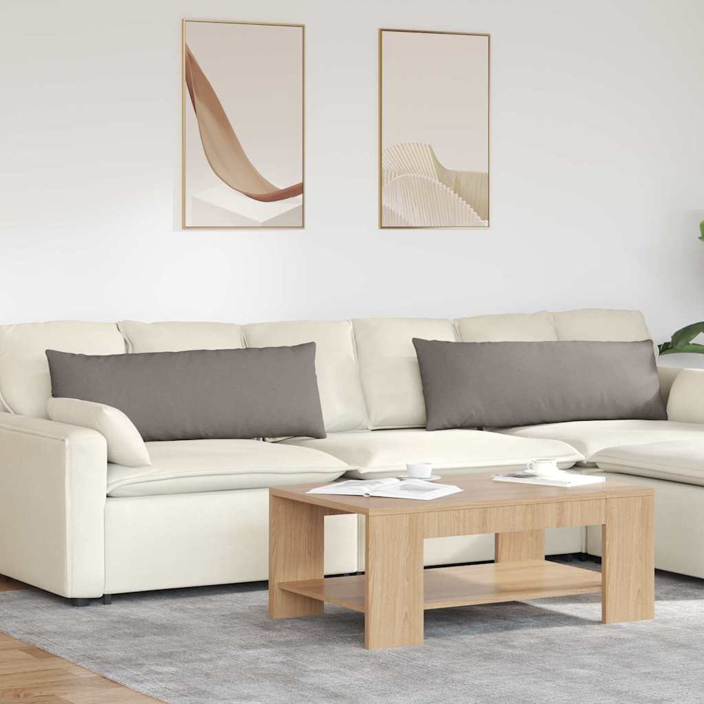 Sofapuder 2 pcs Gråbrun 120 x 40 cm Stof