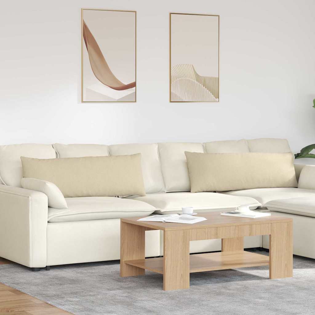 Sofapuder 2 pcs Creme 120 x 40 cm Stof