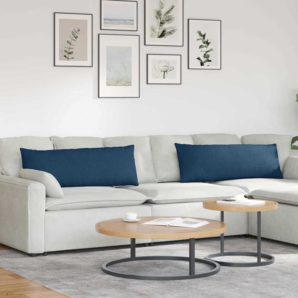 Sofapuder 2 pcs Blå 120 x 40 cm Stof