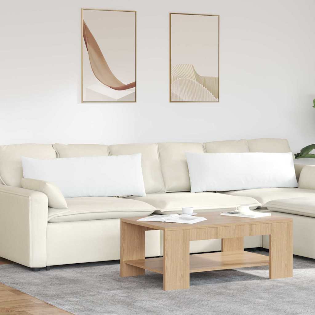 Sofapuder 2 pcs Hvid 120 x 40 cm Stof