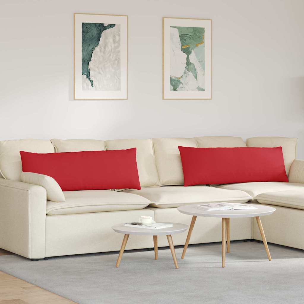 Sofapuder 2 pcs Rød 120 x 40 cm Stof