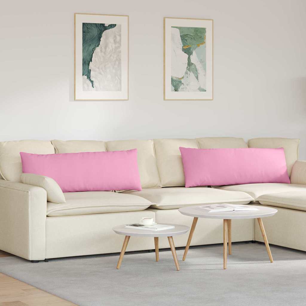 Sofapuder 2 pcs Lyserød 120 x 40 cm Stof