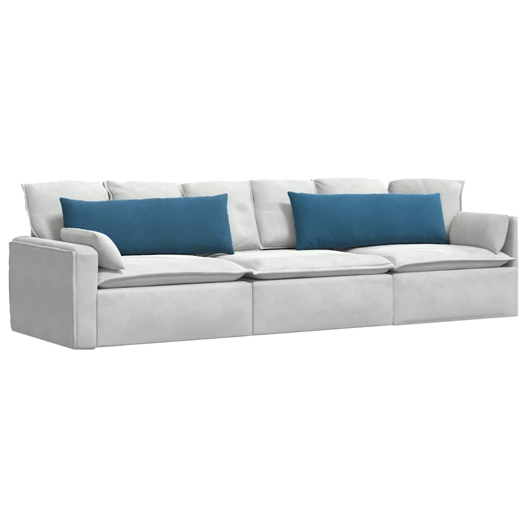 Sofapuder 2 pcs Blå 120 x 40 cm Velourstof