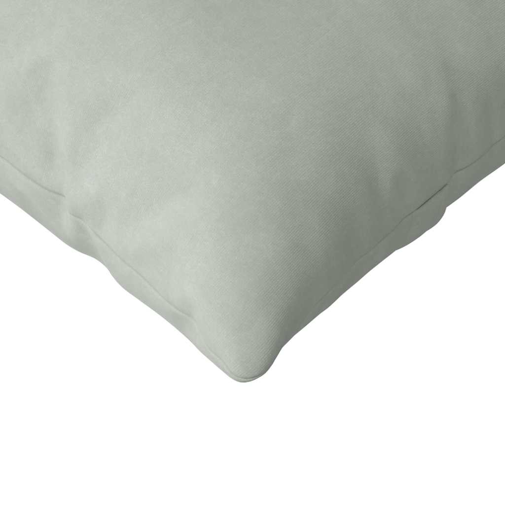 Sofapuder 2 pcs Lysegrå 120 x 40 cm Velourstof