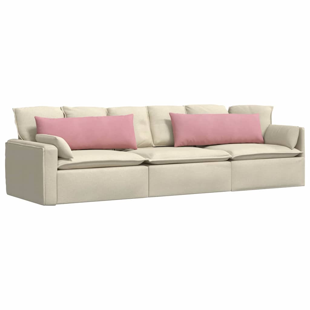 Sofapuder 2 pcs Lyserød 120 x 40 cm Velourstof