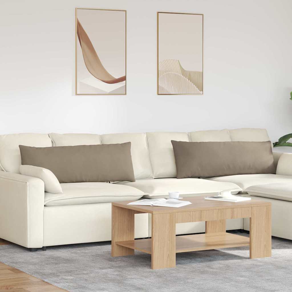 Sofapuder 2 pcs Gråbrun 120 x 40 cm Stof