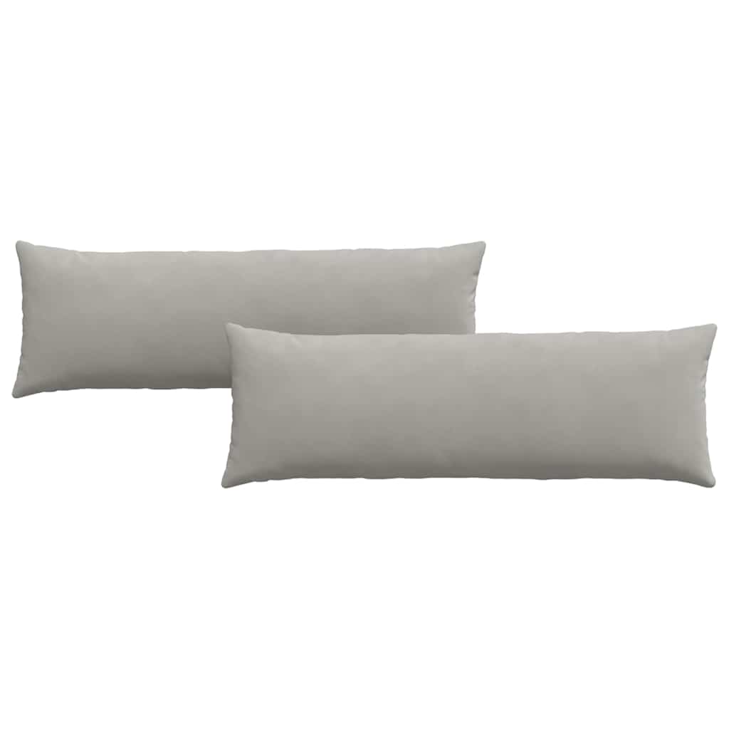 Sofapuder 2 pcs Lysegrå 120 x 40 cm Stof