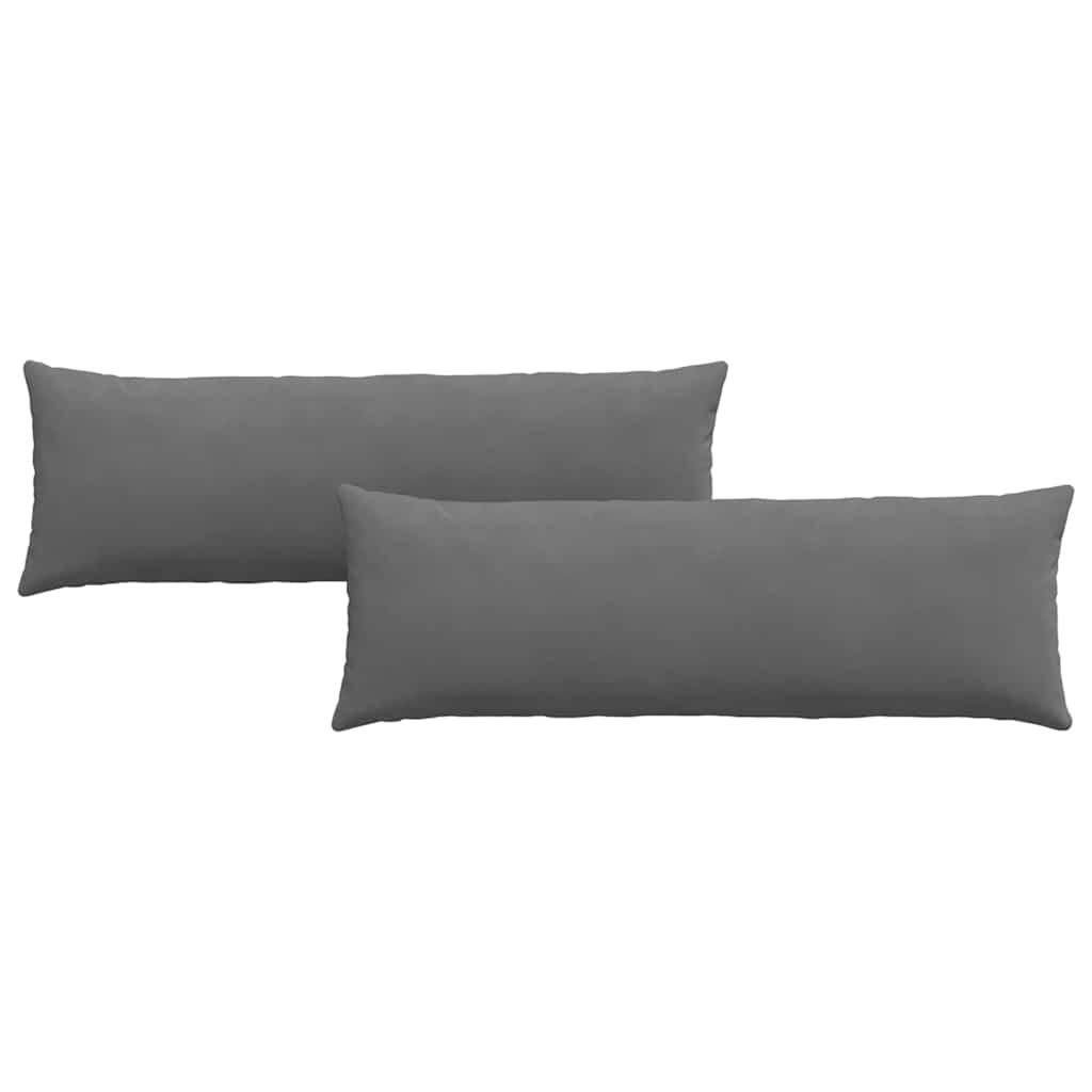 Sofapuder 2 pcs Mørkegrå 120 x 40 cm Stof
