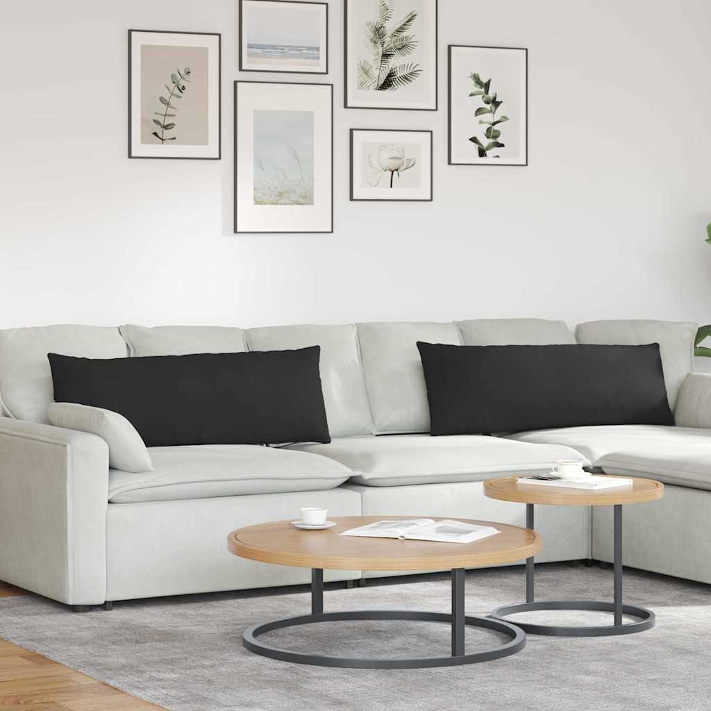 Sofapuder 2 pcs Sort 120 x 40 cm Stof