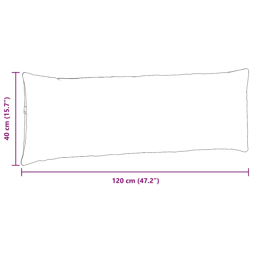 Sofapuder 2 pcs Sort 120 x 40 cm Stof