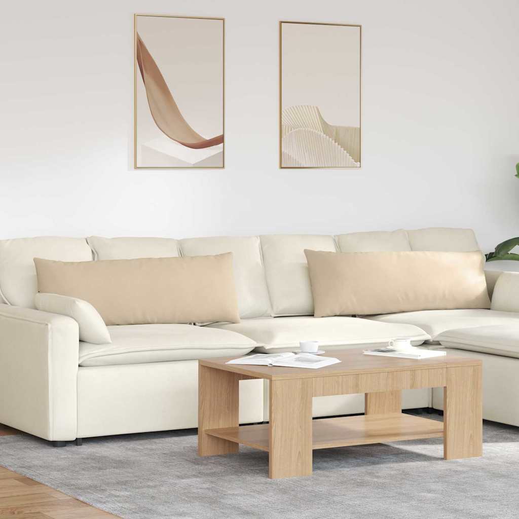 Sofapuder 2 pcs Creme 120 x 40 cm Stof
