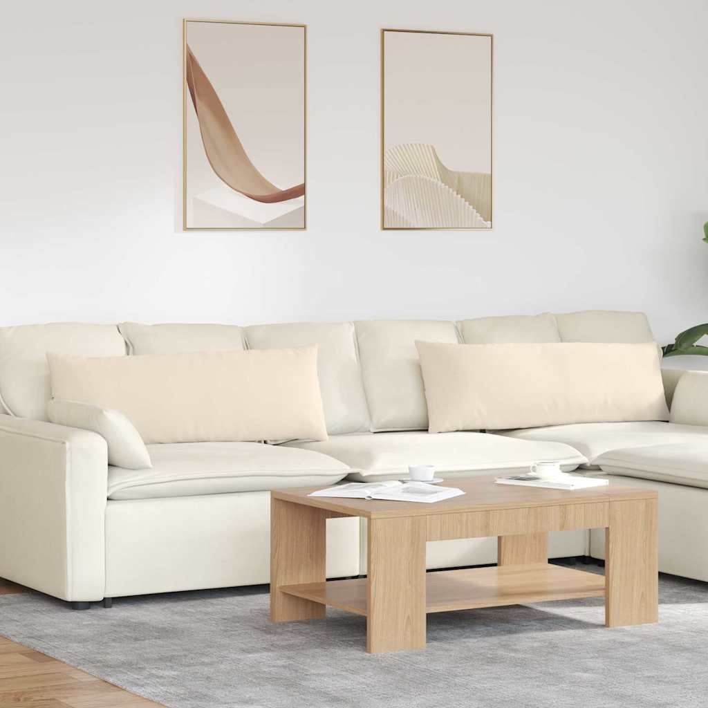 Sofapuder 2 pcs Beige 120 x 40 cm Stof