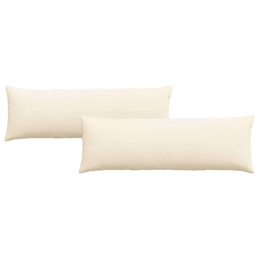 Sofapuder 2 pcs Creme 120 x 40 cm Velourstof