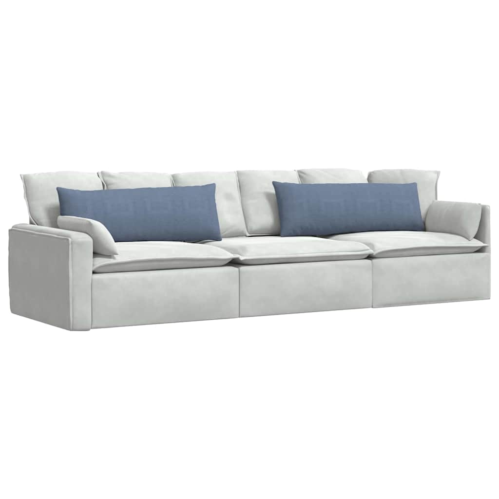 Sofapuder 2 pcs Blå 120 x 40 cm Velourstof