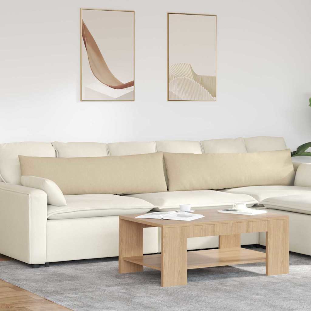 Sofapuder 2 pcs Creme 145 x 40 cm Stof