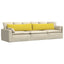 Sofapuder 2 pcs Lys Gul 145 x 40 cm Stof