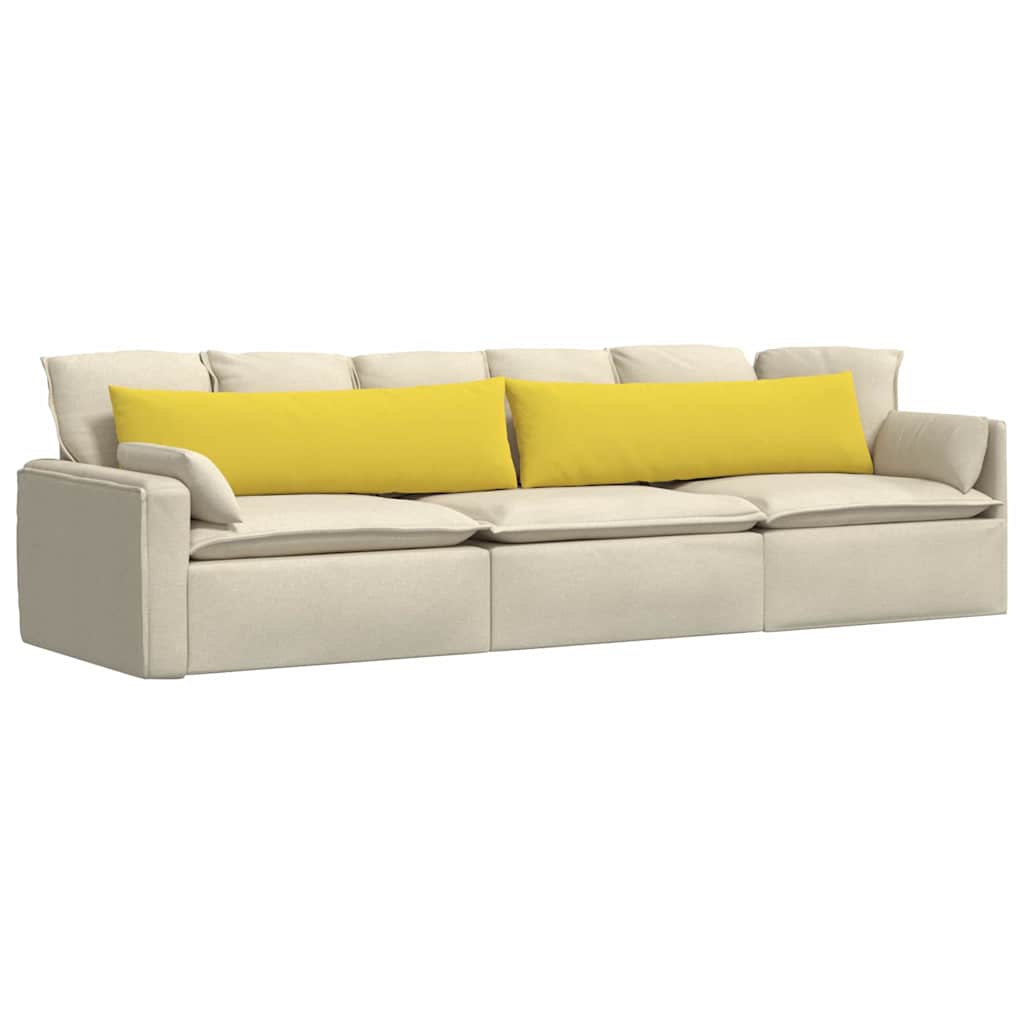 Sofapuder 2 pcs Lys Gul 145 x 40 cm Stof
