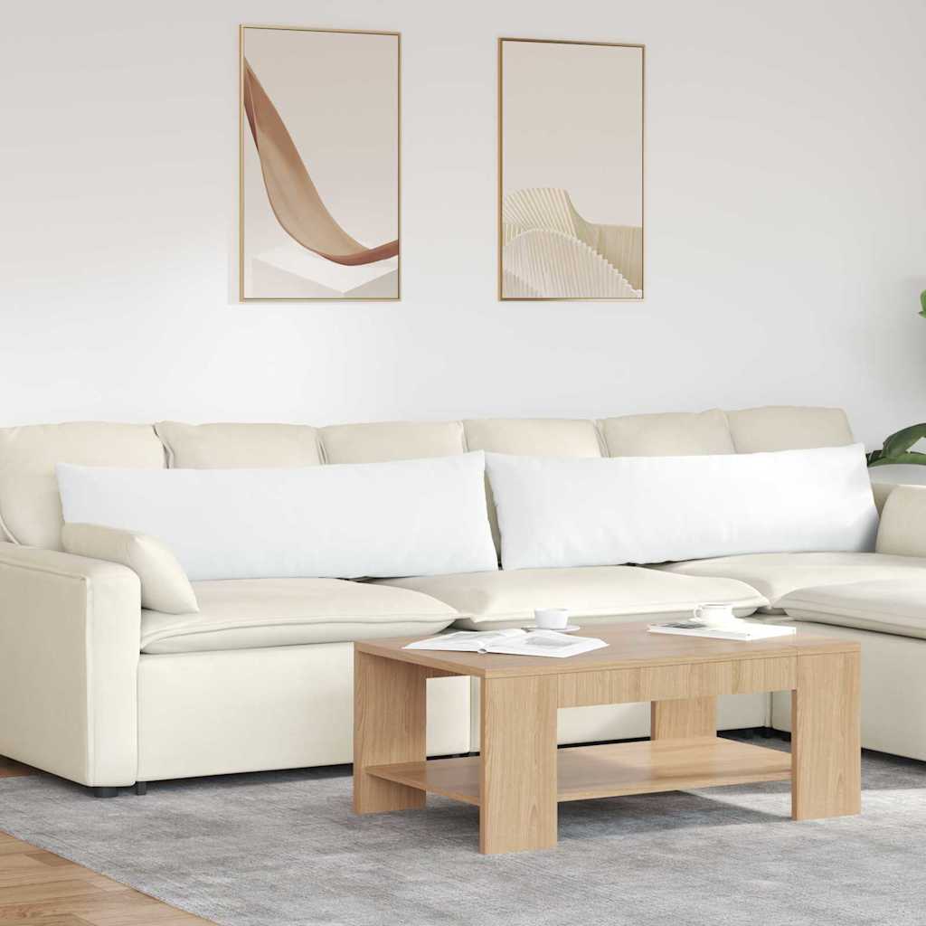 Sofapuder 2 pcs Hvid 145 x 40 cm Stof