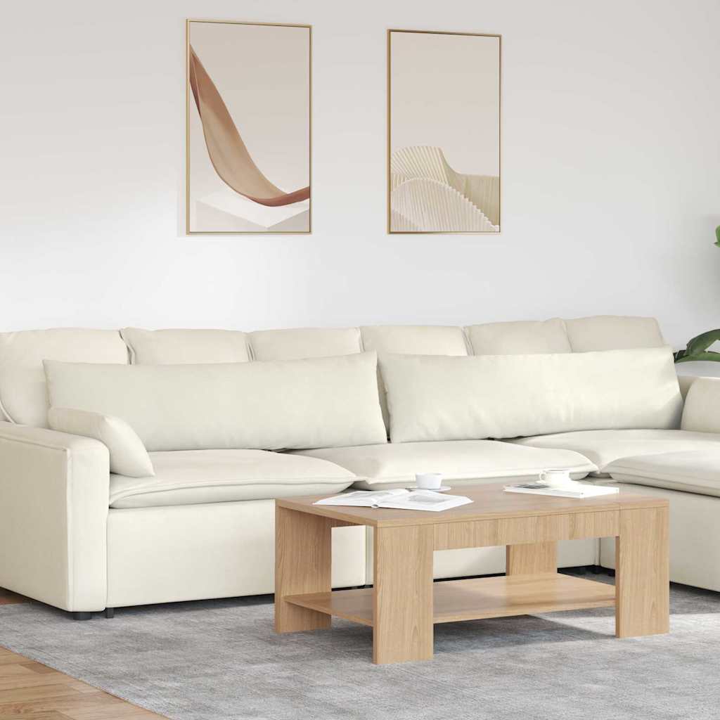 Sofapuder 2 pcs Creme 145 x 40 cm Velourstof