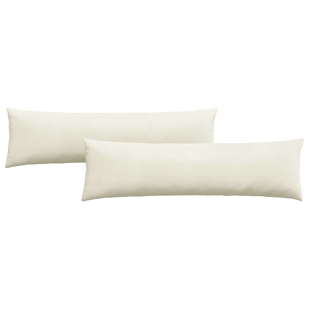 Sofapuder 2 pcs Creme 145 x 40 cm Velourstof