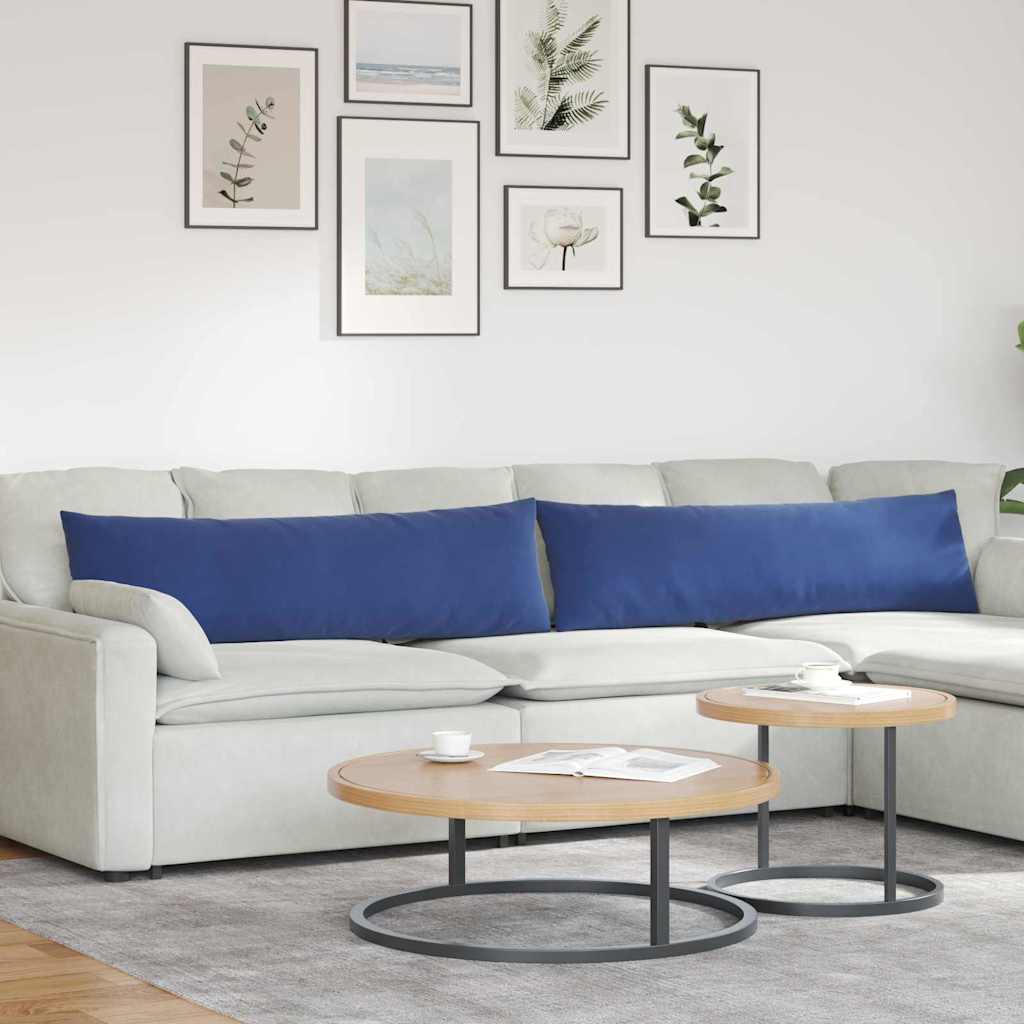 Sofapuder 2 pcs Politi blå 145 x 40 cm Velourstof